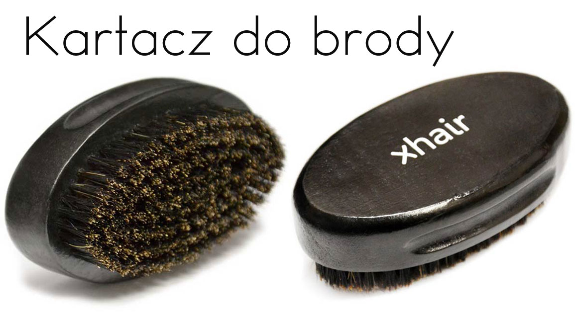 Kartacz do brody z naturalnym włosiem