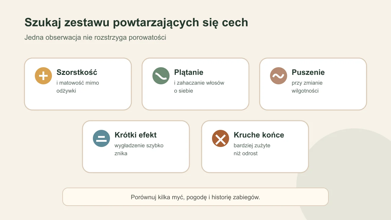 Pięć obserwacji pomocnych przy ocenie włosów wysokoporowatych